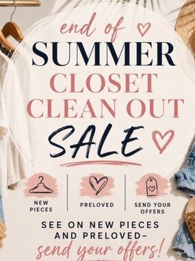 End of Summer Closet Clean Out Sale